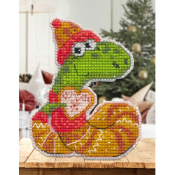 Cross stitch kit "Magnet. Snake with a heart" S1633