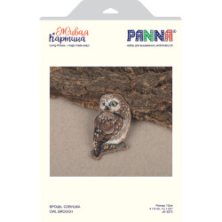 Cross stitch kit PANNA"Owl brooch" PJK-2273