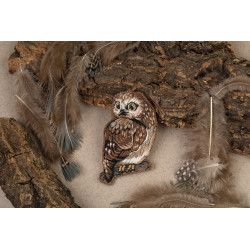 Cross stitch kit PANNA"Owl brooch" PJK-2273