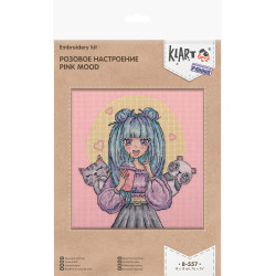 Cross stitch kit KLART "Pink mood" KL8-557