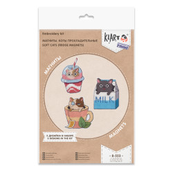 Cross stitch kit KLART "Soft cats (fridge magnets)" KL8-553