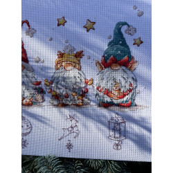 Cross stitch kit "Christmas gnomes" SANR-55