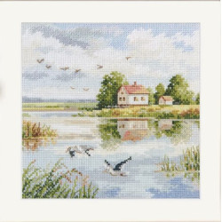 Cross stitch kit "House by the lake" S3-36