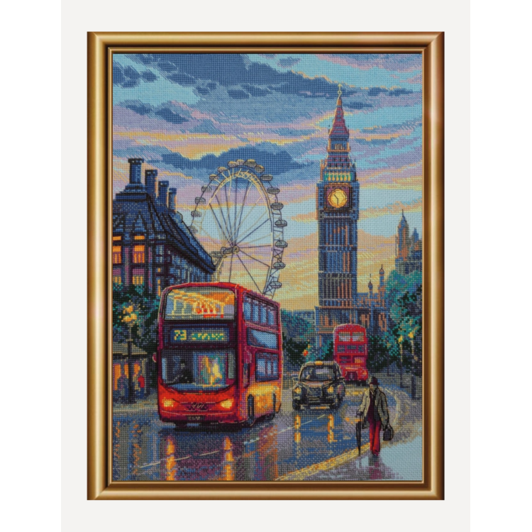 Cross stitch kit - Aine collection "Rainy London" 30x40 cm SRA1014