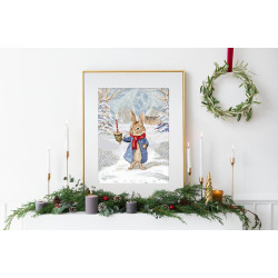 Cross stitch kit Christmas Caroling 21x27cm SLETIL9918