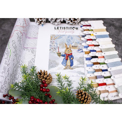 Cross stitch kit Christmas Caroling 21x27cm SLETIL9918