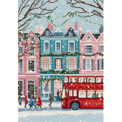 Cross stitch kit London Snowfall 19x27cm SLETIL9919