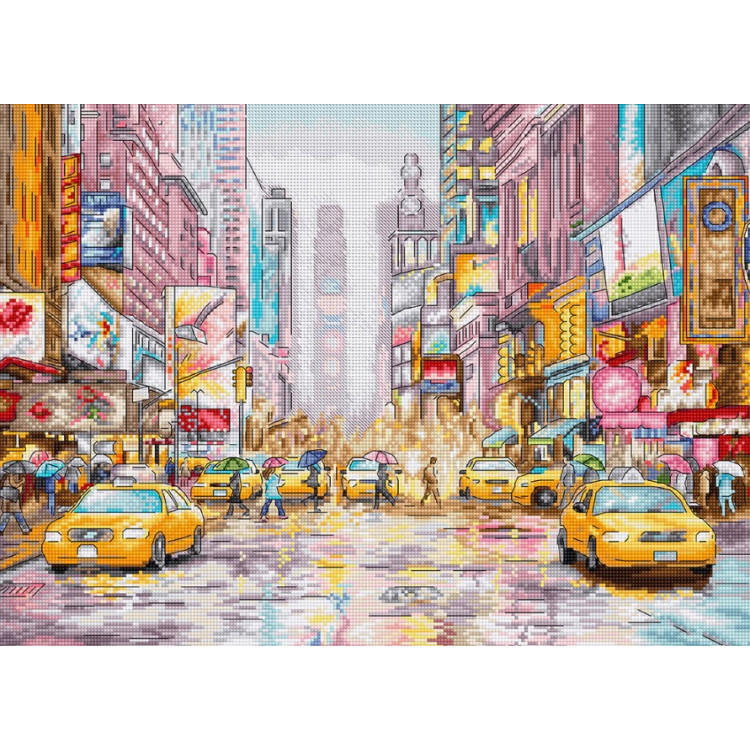 Cross stitch kit New York times square 38x27cm SLETIL8222