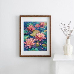 Cross stitch kit Water lily 23x29cm SLETIL9910