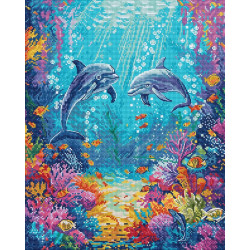 Cross stitch Sea Life 26x32cm SLETIL9911