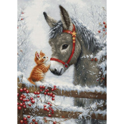 Cross Stitch Kit "Warm Hug" 29x40cm SBU5075