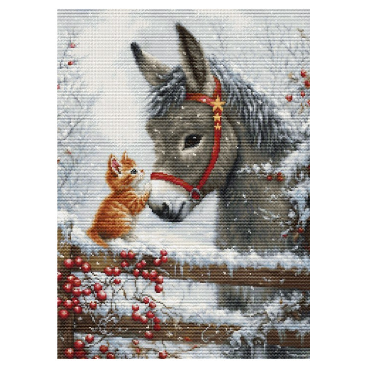 Cross Stitch Kit "Warm Hug" 29x40cm SBU5075