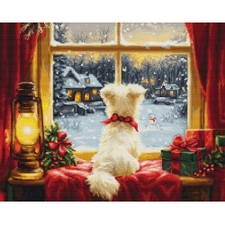 Cross Stitch Kit "Waiting For The Snowflakes" 36x29cm SBU5076