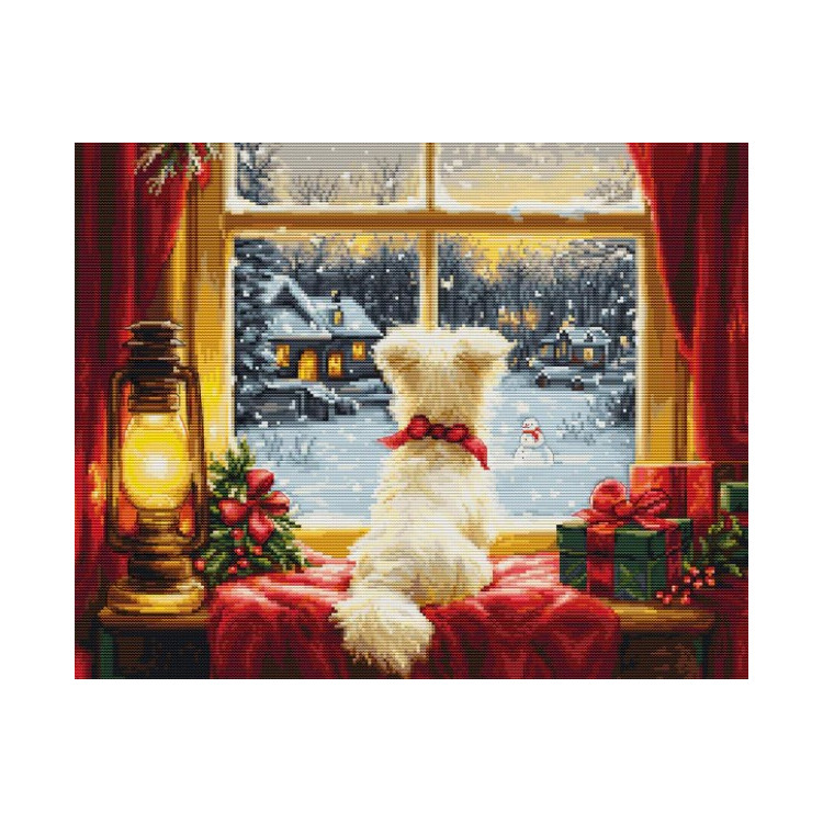 Набор для вышивания крестиком "В ожидании снежинок" 36x29cm SBU5076