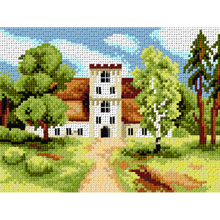 Печатный гобелен Manor House в парке 18x24 SA3566