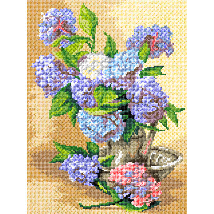 Printed Gobelin after Madeleine Jeanne Lemaire - Hydrangeas 30x40 SA3560