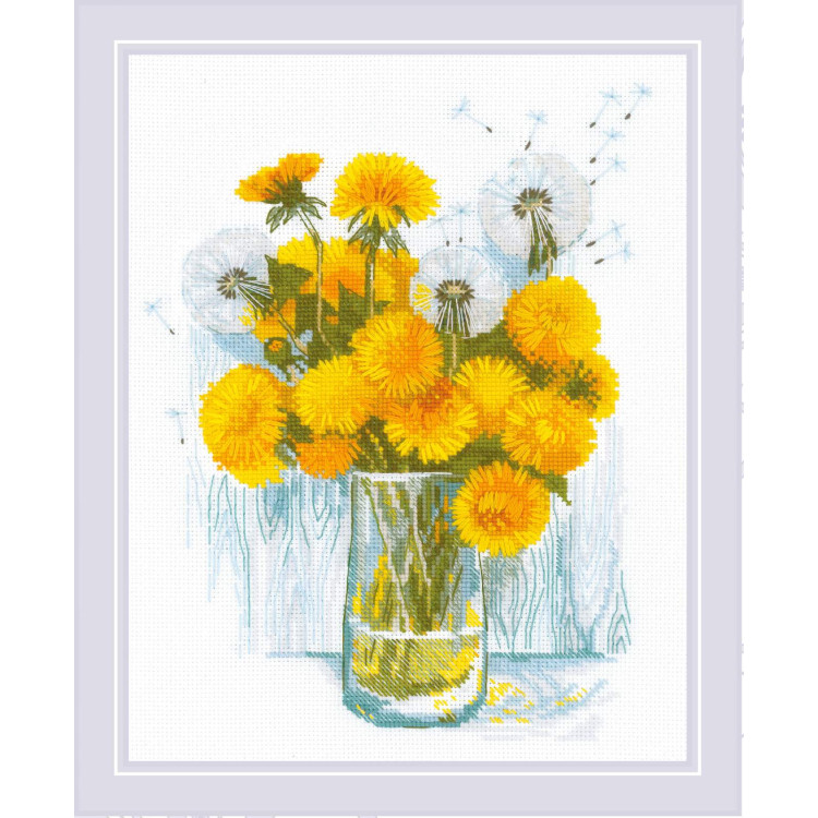 Kreuzstich-Set "Sonnige Löwenzahn" 24x30 cm SR2229