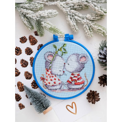 Cross-stitch kit with Hoop Included