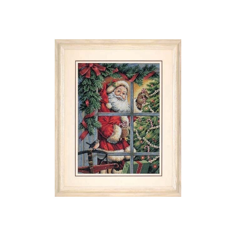 Kryželiu siuvinėjimo rinkinys Saldainių lazdelė Kalėdų Senelis 30 x 41 cm D08734
