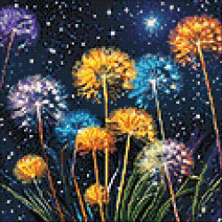 Diamond Painting kit "Starry Dandelions" WD3209