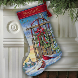 (D) Christmas Sled Stocking  D08819