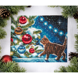 Kryželiu siuvinėjimo rinkinys PANNA "Neklaužada kačiukas" 25x19.5 cm PPR-7425