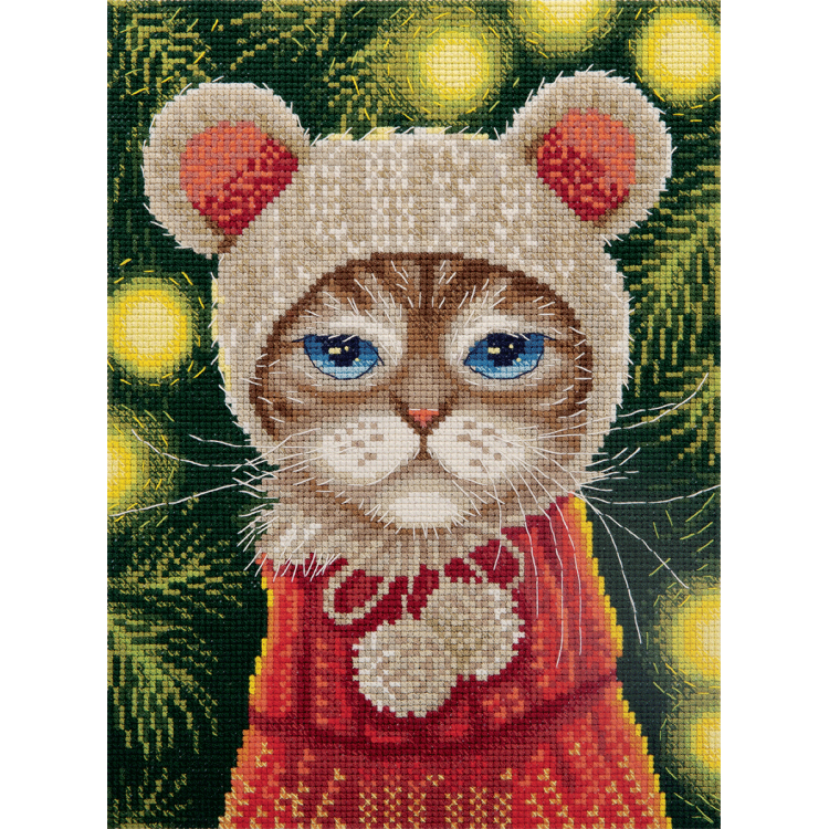 Kryželių siuvinėjimo rinkinys PANNA "Naujametinė nuotaika" 16x21 cm PPR-7263