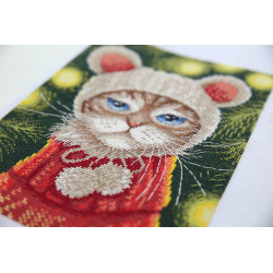 Kryželių siuvinėjimo rinkinys PANNA "Naujametinė nuotaika" 16x21 cm PPR-7263