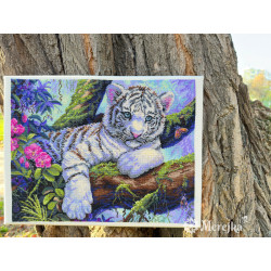 Набор для вышивания крестом "White Tiger" 37x29 cm SK260