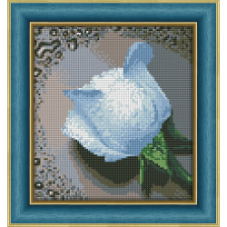 СКИДКА (Снято с производства) Алмазный набор "Белая роза" 22х24 см AZ-24