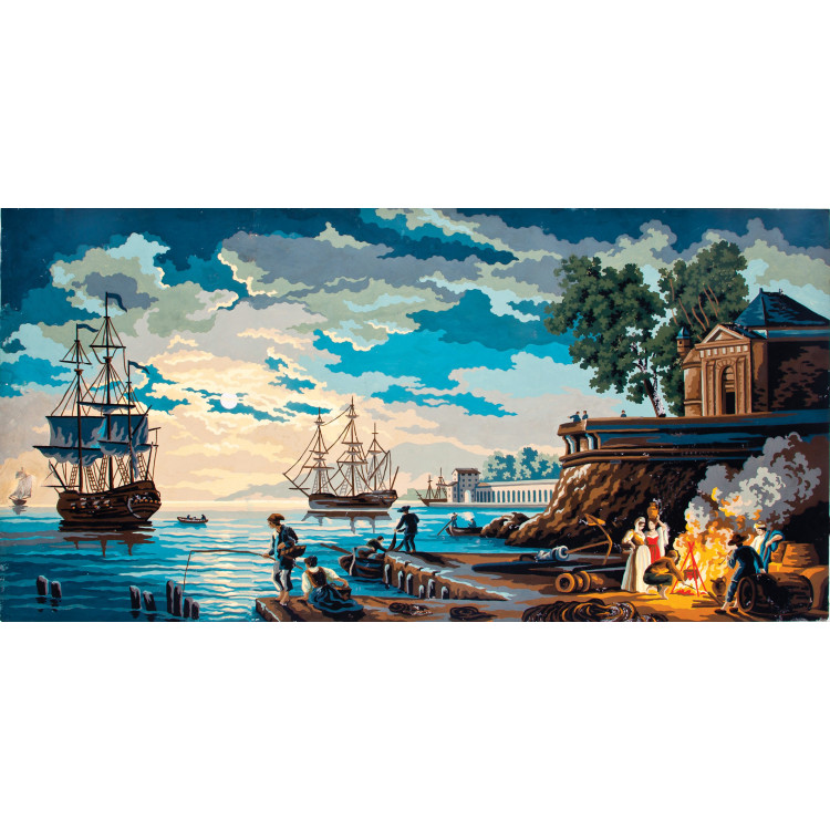 Gedruckte Leinwand 50x100 Der Alte Hafen CDA13978