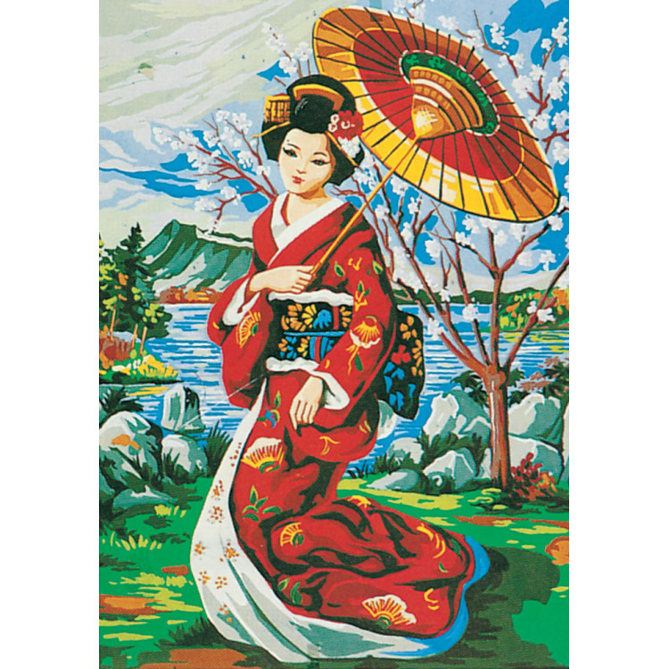 Spausdintas drobės 50x70 The Red Kimono CDA12239