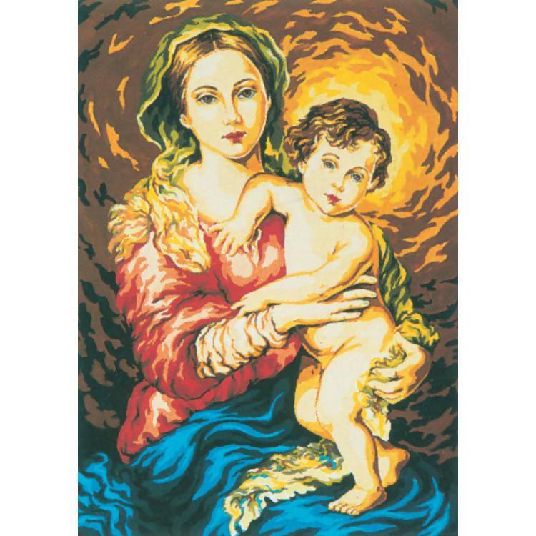 Gedruckte Leinwand 50x40 Madonna und Kind CDA11352