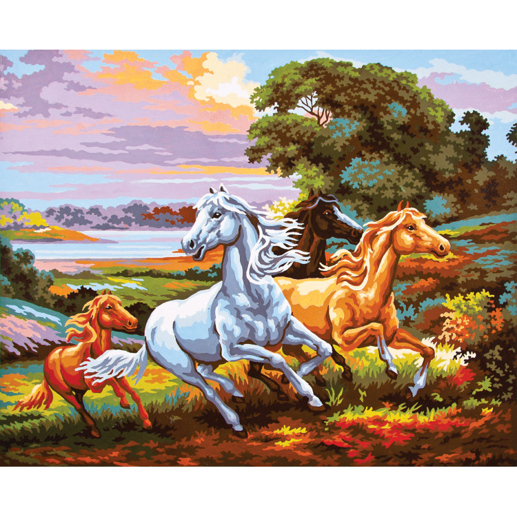 Печатный холст 50x40 Galloping Freee CDA11516