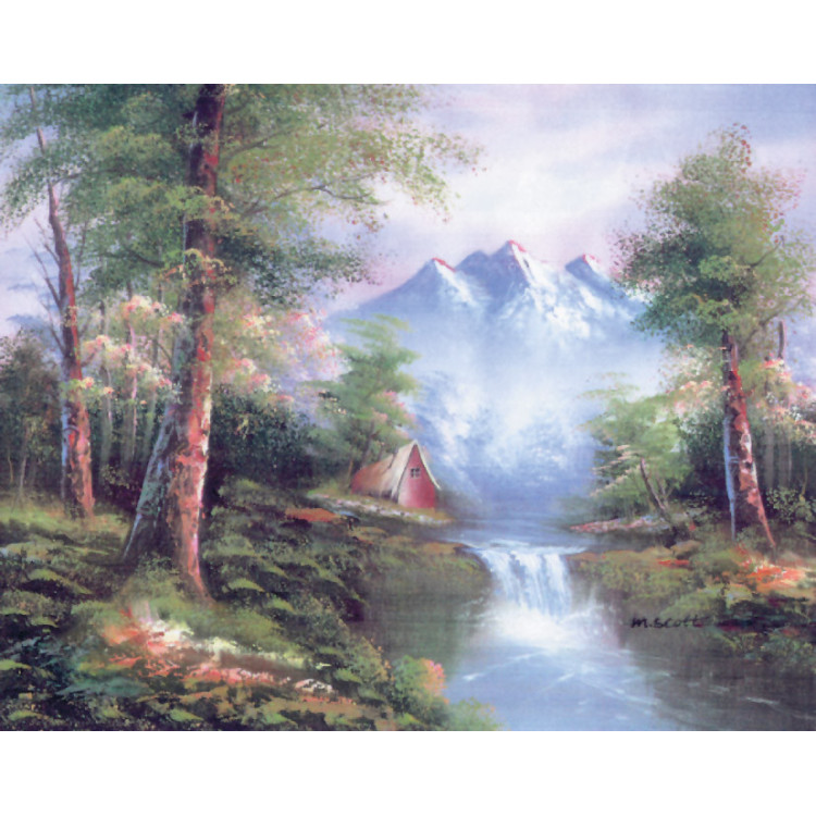 Bedruckte Leinwand 30x40 Mountain Cascades CDA10334
