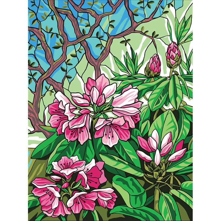 Spausdintas drobės 40x30 Rožinės gėlės CDA10511W