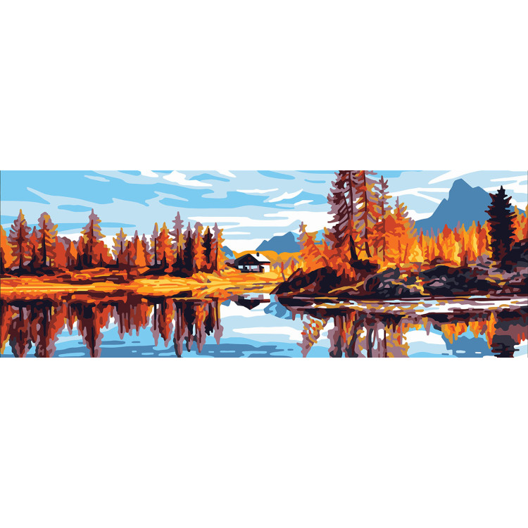 Printed Canvas 35x80 Autumn lake CDA9012W