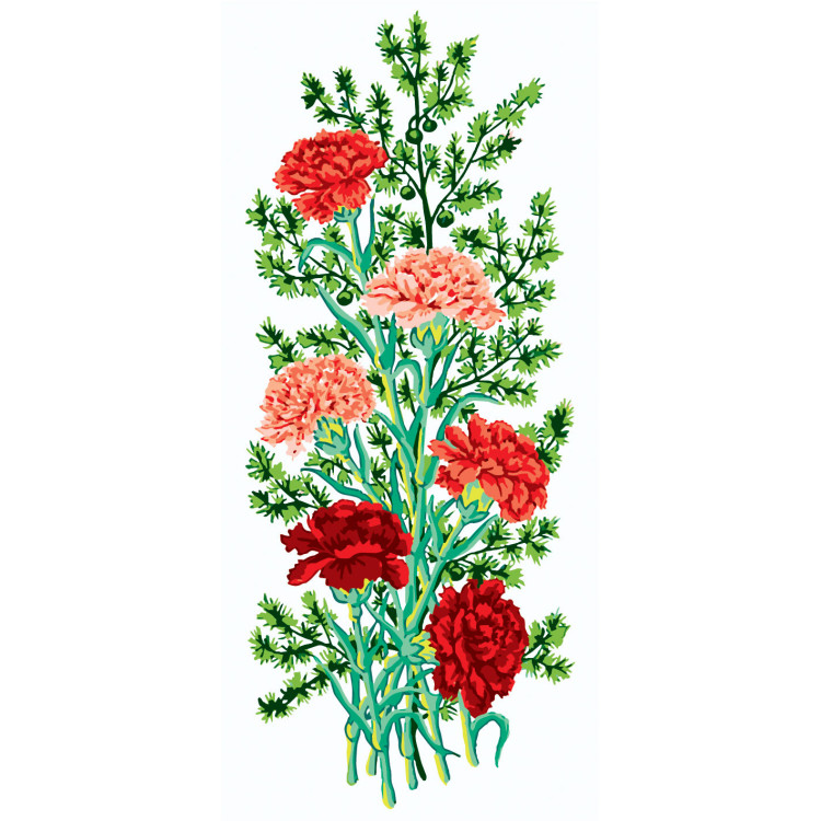 Atspausdintas drobė 21x49 Gvazdikai CDA8020