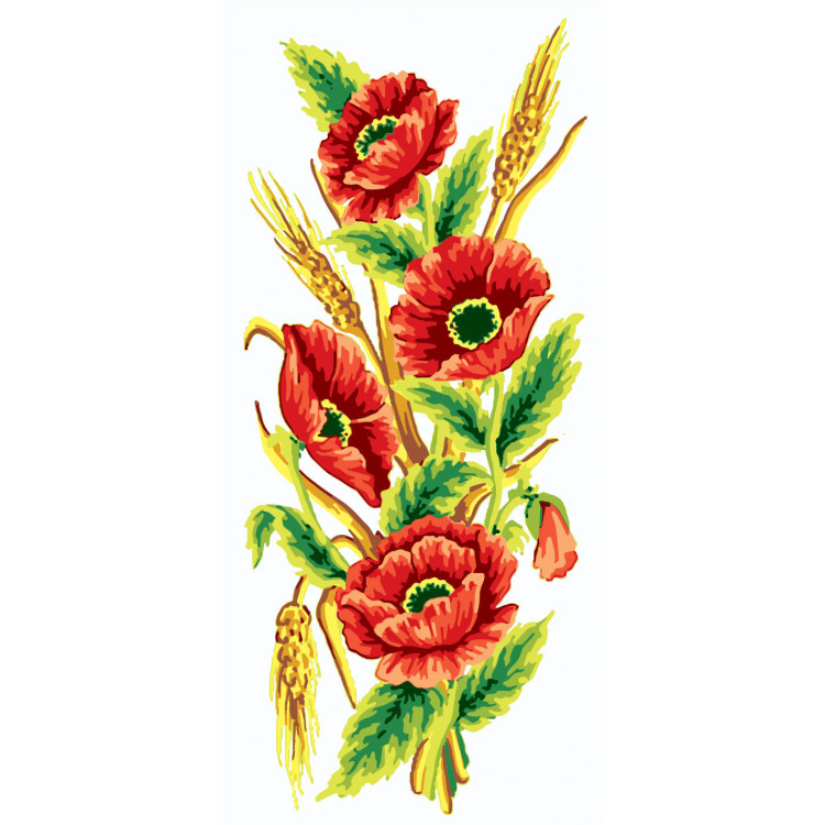 Spausdintas drobė 21x49 Aguonos ir kviečiai CDA8021