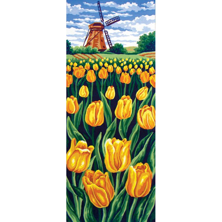 Gedruckte Leinwand 22x50 Tulpenfeld CDA8048