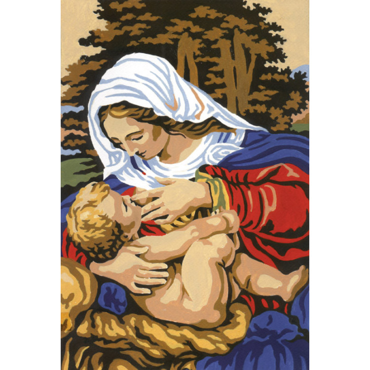 Bedruckte Leinwand 20x30 Madonna mit Kind CDA6134