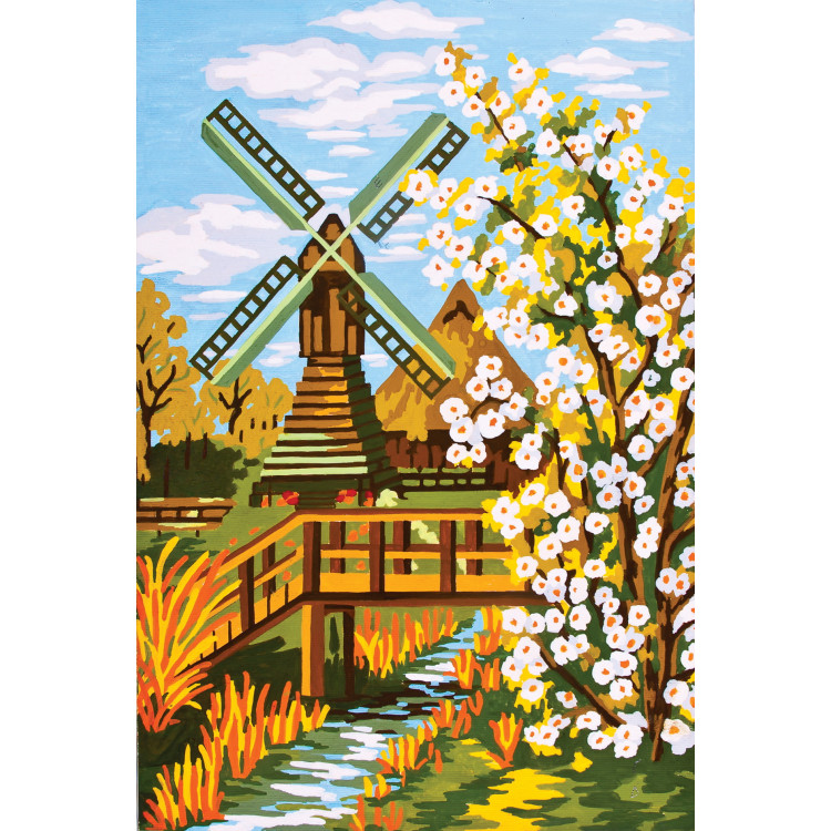 Bedruckte Leinwand 20x30 Windmill Cottage CDA6137