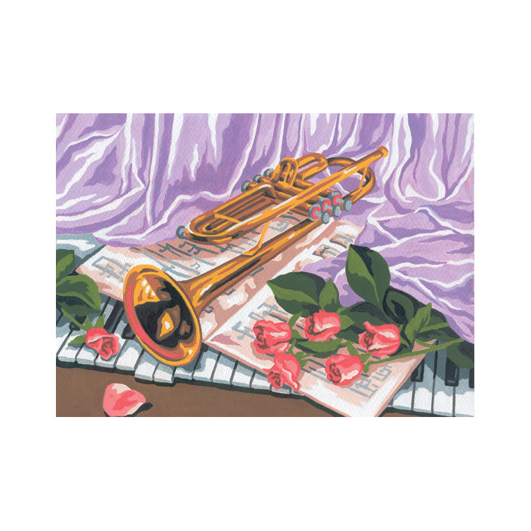 Spausdintas drobės 22x30 Trimitas, natiurmortas CDA6179