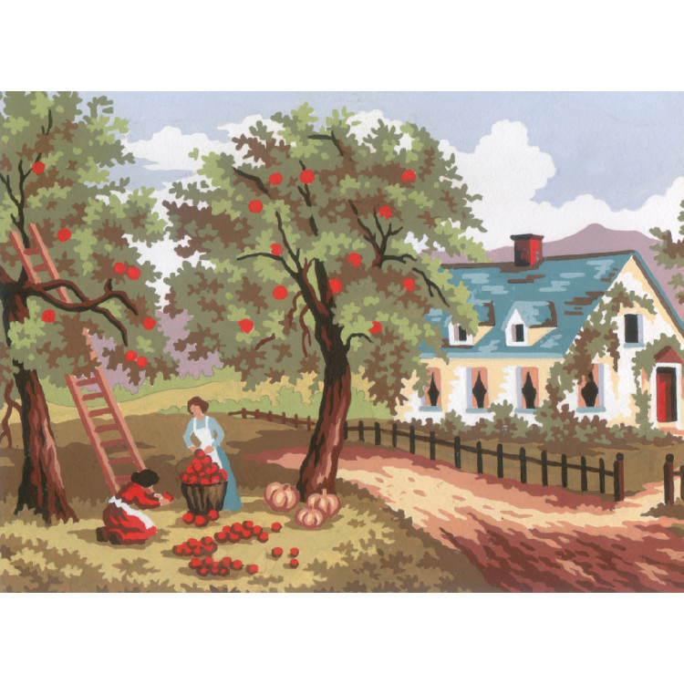 Bedruckte Leinwand 22x30 Herbstszene CDA6187