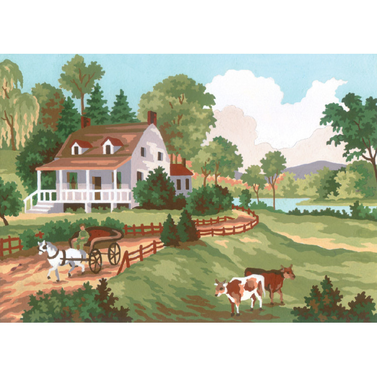 Bedruckte Leinwand 22x30 Sommerszene CDA6188