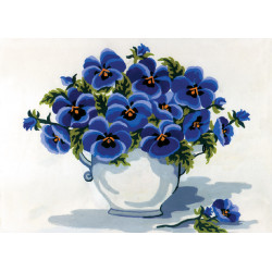 Printed Canvas 22x30 Vase of Violets CDA6194