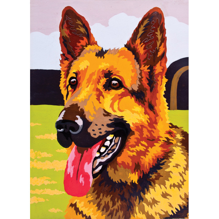 Печатный холст 22x30 немецкая овчарка CDA6260