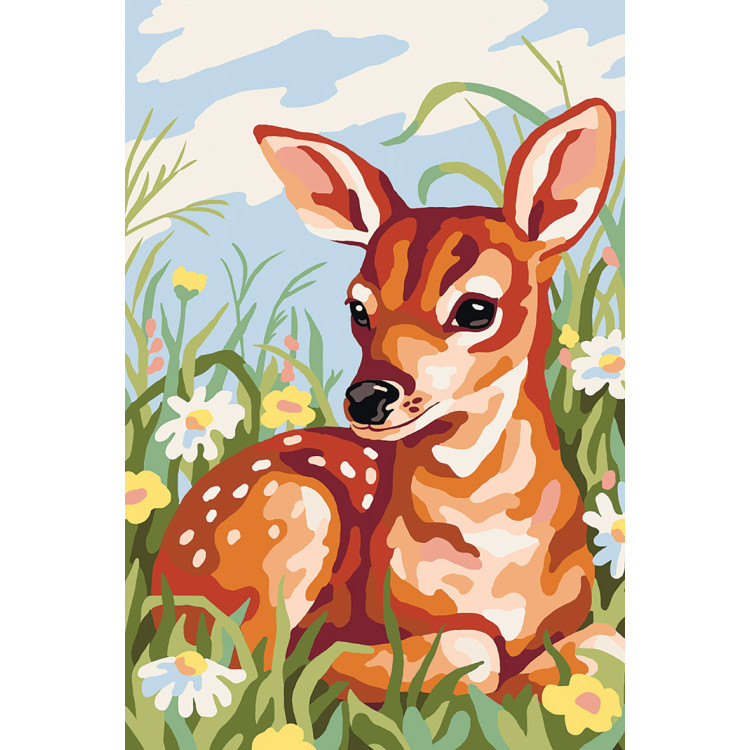 Spausdintas drobinis audinys 20x30 Fawn CDA6283