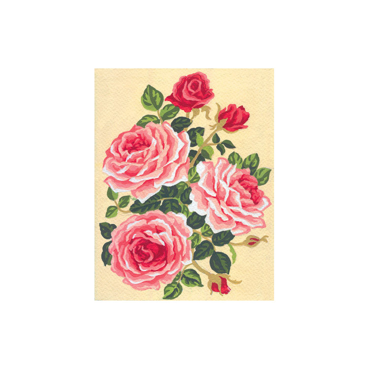 Printed Canvas 14x18 Roses and Rose Buds CDA3118