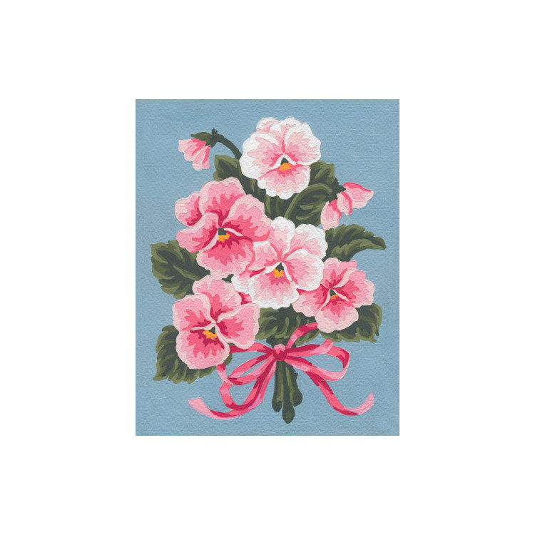 Холст с принтом 14x18 Розовый цветочный букет CDA3143